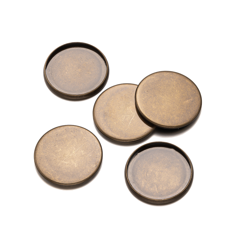 صواني مستديرة مسطحة برونزية عت - مراجعة Bezels Set Pendant وسعره