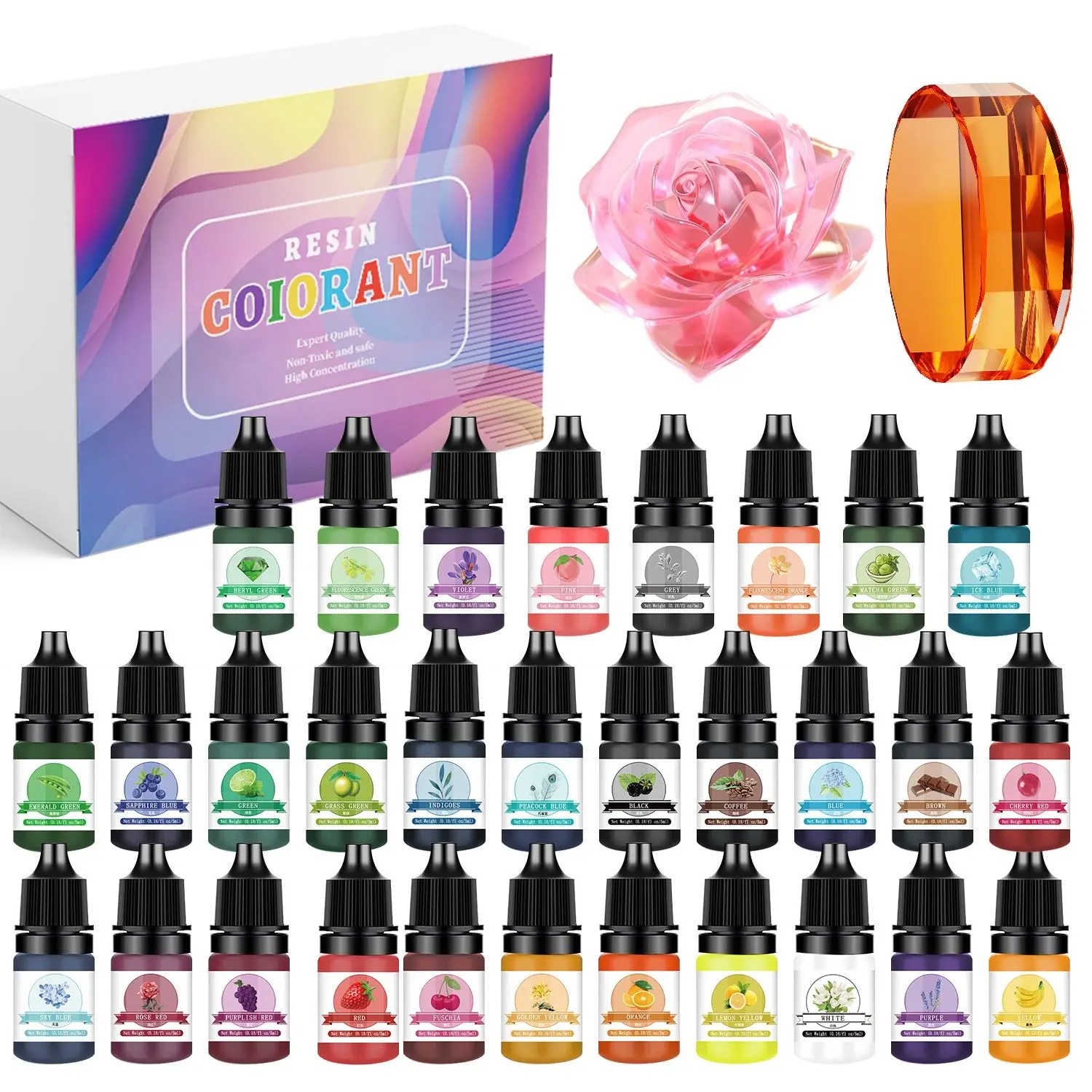 30 ألوان 5 مللي الايبوكسي الرا - مراجعة Epoxy Uv Resin Kit وسعره