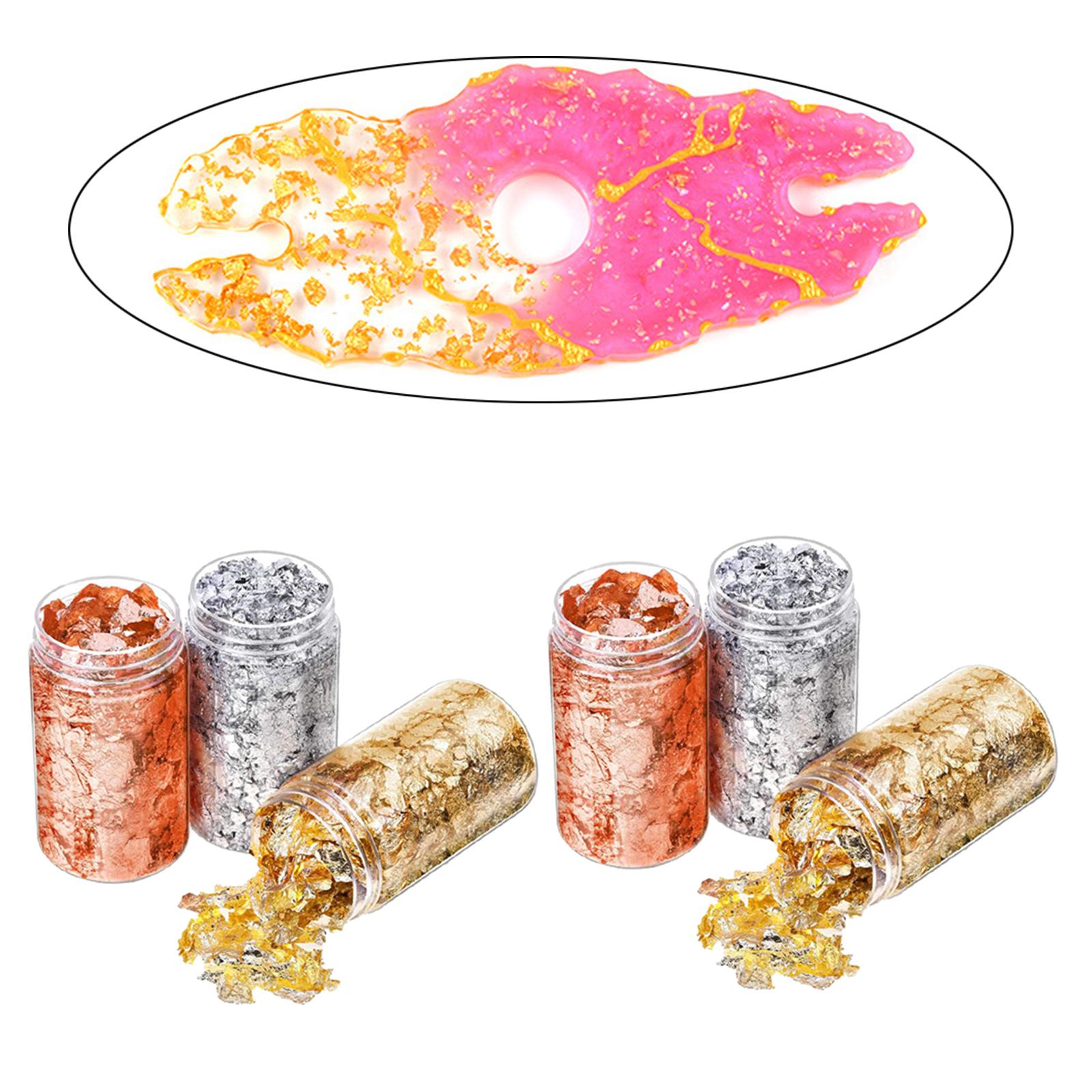 6 قطع من رقائق ورق الذهب لتزيي - مراجعة Gold Foil Flakes وسعره