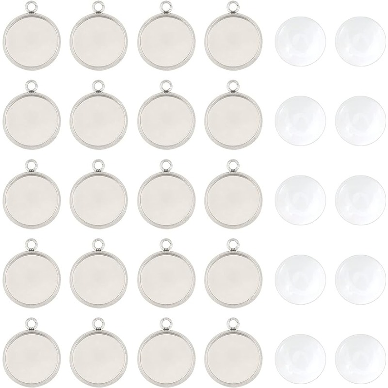50 مجموعات قلادة كابوشون مجموع - مراجعة Bezels Set Pendant وسعره